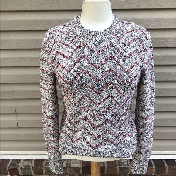 Free People womens zig zag chevron sweater xs/s gray. - Picture 3 of 4